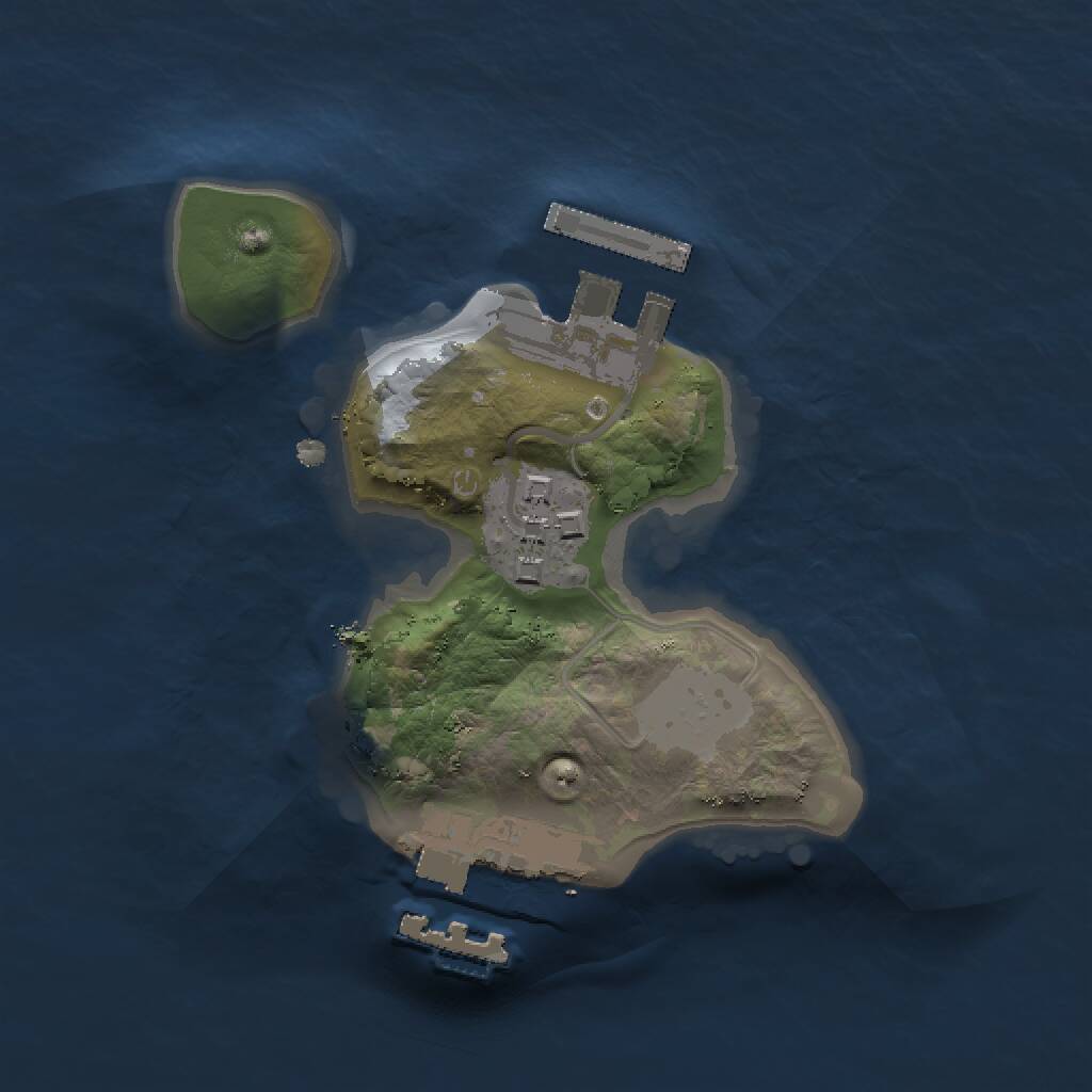Rust Map: Procedural Map, Size: 1500, Seed: 46987113, 4 Monuments