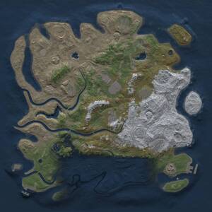Thumbnail Rust Map: Procedural Map, Size: 4250, Seed: 18781, 17 Monuments