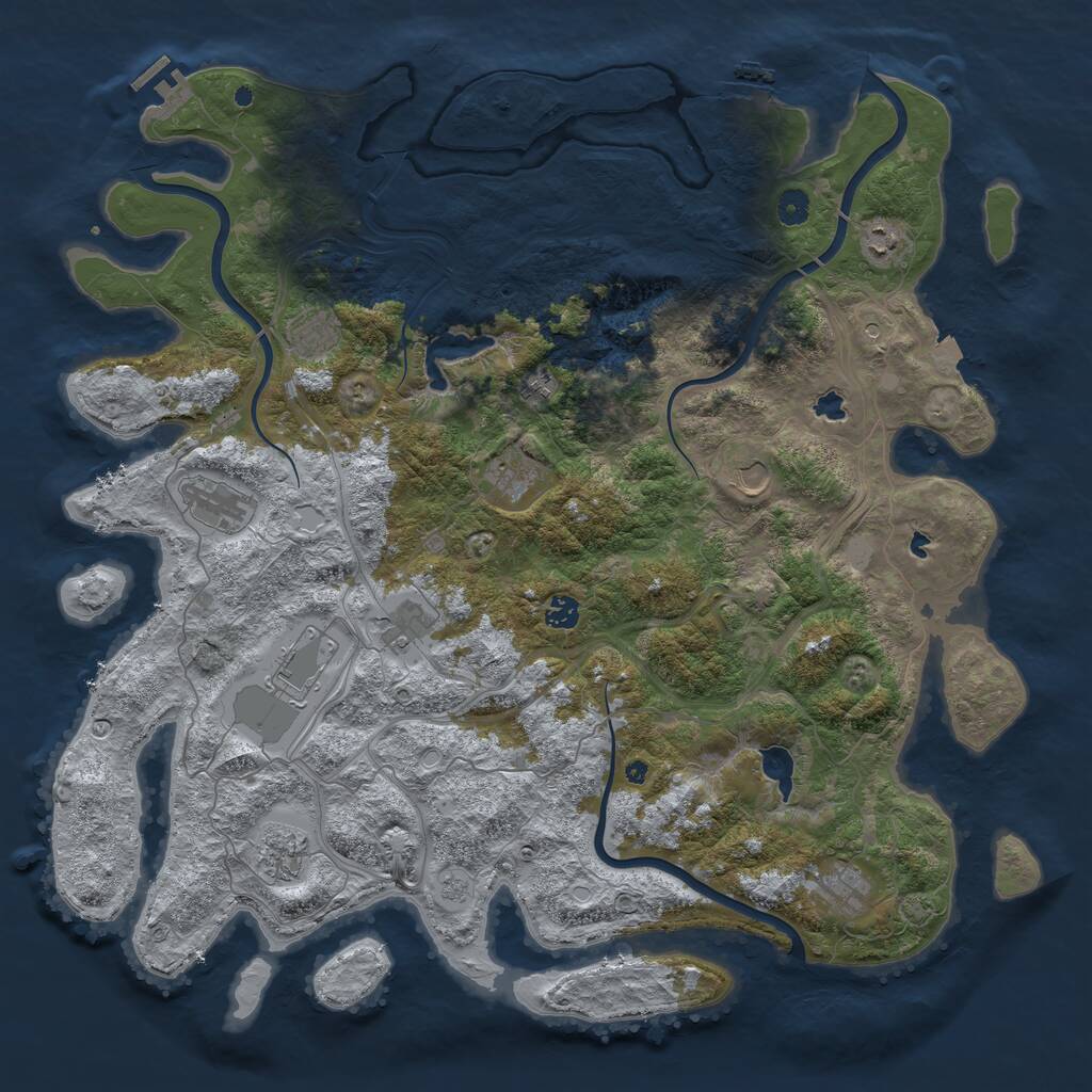 Rust Map: Procedural Map, Size: 4750, Seed: 102777794, 17 Monuments