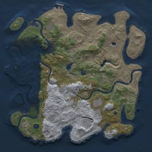 Thumbnail Rust Map: Procedural Map, Size: 4250, Seed: 2121328005, 15 Monuments