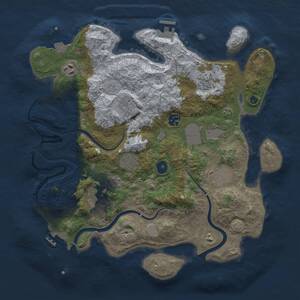 Thumbnail Rust Map: Procedural Map, Size: 3750, Seed: 62, 15 Monuments
