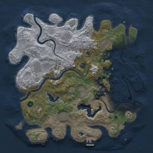 Thumbnail Rust Map: Procedural Map, Size: 4000, Seed: 911558398, 15 Monuments