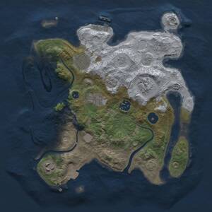 Thumbnail Rust Map: Procedural Map, Size: 3000, Seed: 451166238, 12 Monuments