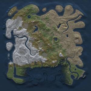 Thumbnail Rust Map: Procedural Map, Size: 4350, Seed: 3427645, 17 Monuments