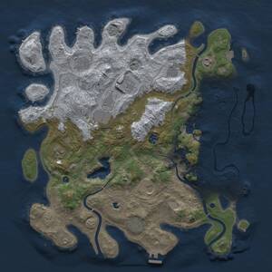 Thumbnail Rust Map: Procedural Map, Size: 4250, Seed: 1271416591, 16 Monuments