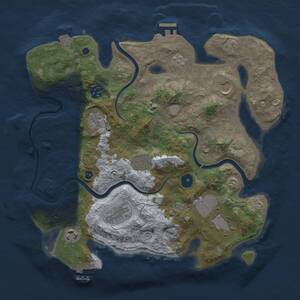 Thumbnail Rust Map: Procedural Map, Size: 3500, Seed: 233883811, 13 Monuments