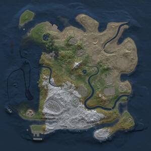 Thumbnail Rust Map: Procedural Map, Size: 3500, Seed: 563985573, 15 Monuments