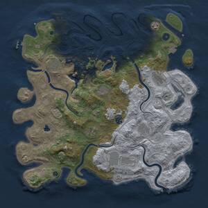 Thumbnail Rust Map: Procedural Map, Size: 4250, Seed: 1845102034, 15 Monuments