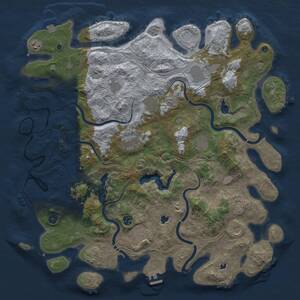 Thumbnail Rust Map: Procedural Map, Size: 4800, Seed: 1139554601, 16 Monuments