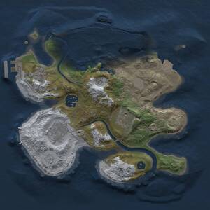 Thumbnail Rust Map: Procedural Map, Size: 2500, Seed: 1801192883, 10 Monuments