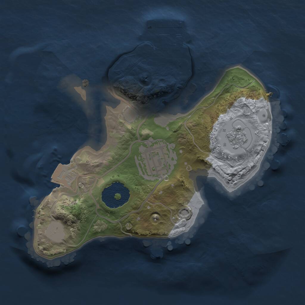 Rust Map: Procedural Map, Size: 1750, Seed: 1461972, 4 Monuments