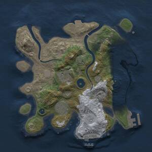 Thumbnail Rust Map: Procedural Map, Size: 2666, Seed: 666, 8 Monuments