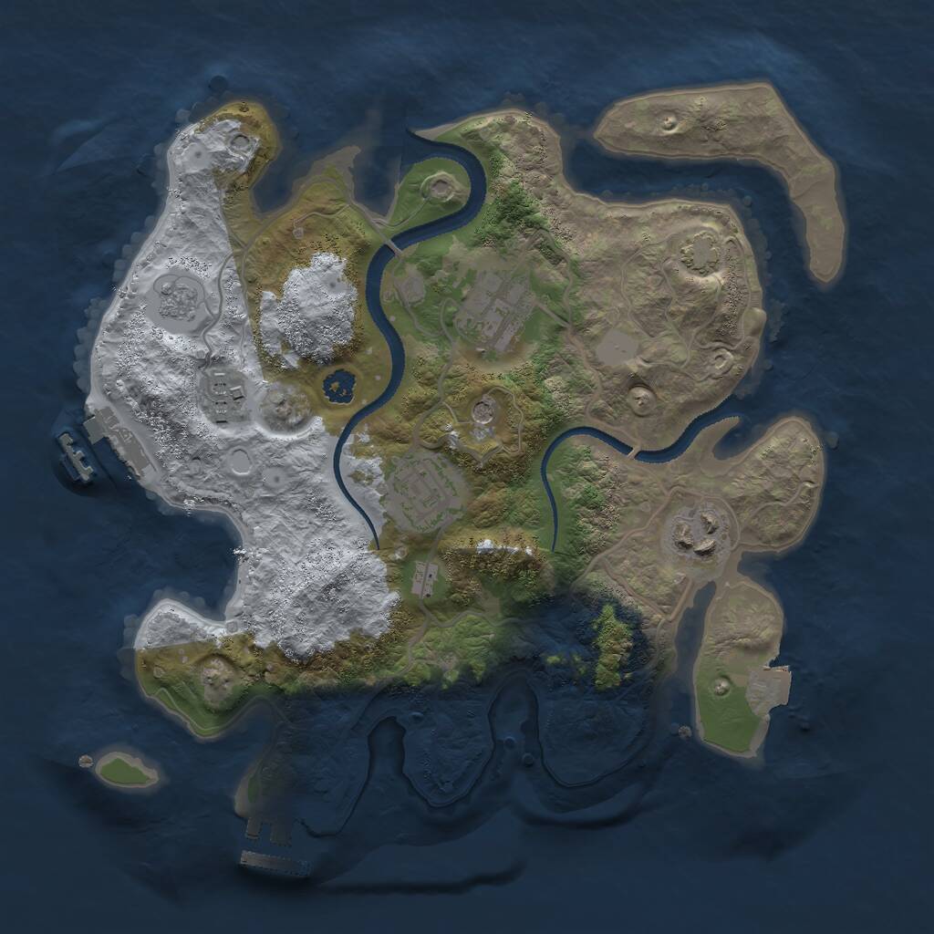 Rust Map: Procedural Map, Size: 2800, Seed: 1968215641, 10 Monuments