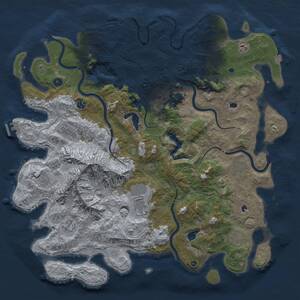 Thumbnail Rust Map: Procedural Map, Size: 5000, Seed: 2037033317, 16 Monuments