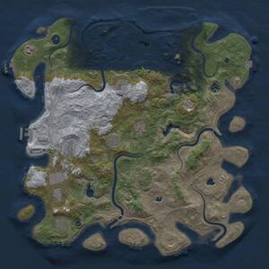 Thumbnail Rust Map: Procedural Map, Size: 4500, Seed: 347764325, 17 Monuments