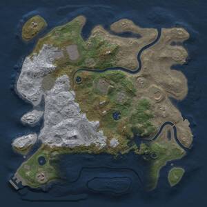 Thumbnail Rust Map: Procedural Map, Size: 3600, Seed: 209, 13 Monuments