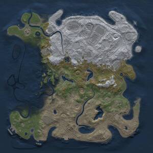 Thumbnail Rust Map: Procedural Map, Size: 4500, Seed: 418617117, 17 Monuments