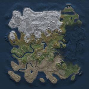 Thumbnail Rust Map: Procedural Map, Size: 4000, Seed: 1902202657, 14 Monuments