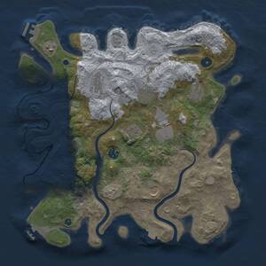 Thumbnail Rust Map: Procedural Map, Size: 3797, Seed: 893474979, 15 Monuments