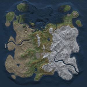 Thumbnail Rust Map: Procedural Map, Size: 4250, Seed: 53182407, 17 Monuments
