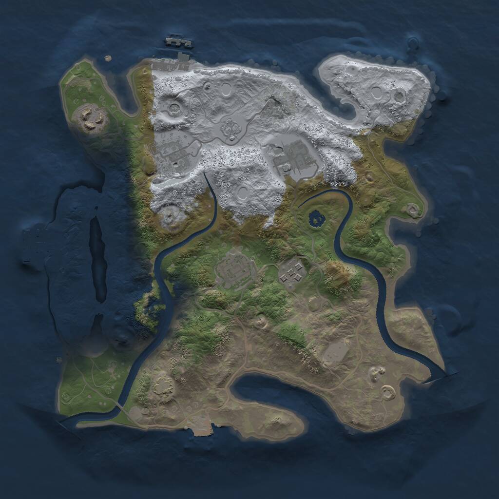 Rust Map: Procedural Map, Size: 3000, Seed: 326487322, 11 Monuments