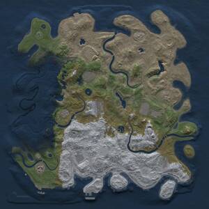 Thumbnail Rust Map: Procedural Map, Size: 4500, Seed: 19031974, 17 Monuments