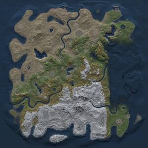 Thumbnail Rust Map: Procedural Map, Size: 5000, Seed: 86753, 17 Monuments
