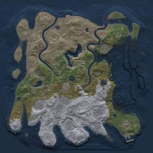 Thumbnail Rust Map: Procedural Map, Size: 4000, Seed: 2654689, 15 Monuments