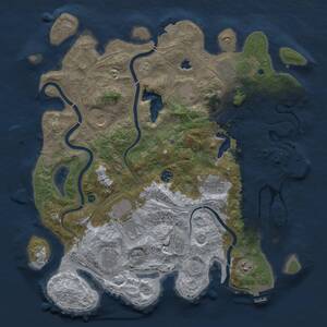 Thumbnail Rust Map: Procedural Map, Size: 4250, Seed: 464341, 16 Monuments