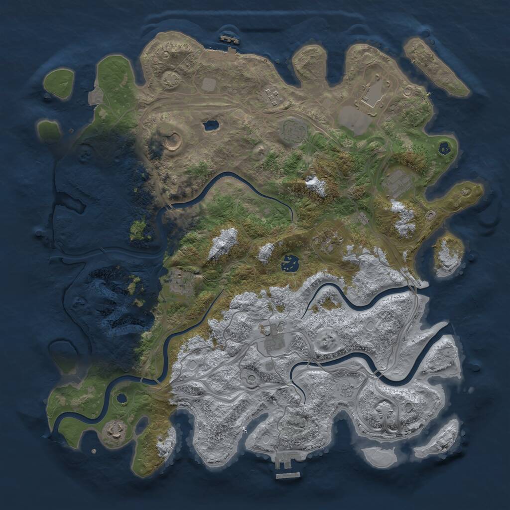 Rust Map: Procedural Map, Size: 4250, Seed: 1903847884, 16 Monuments