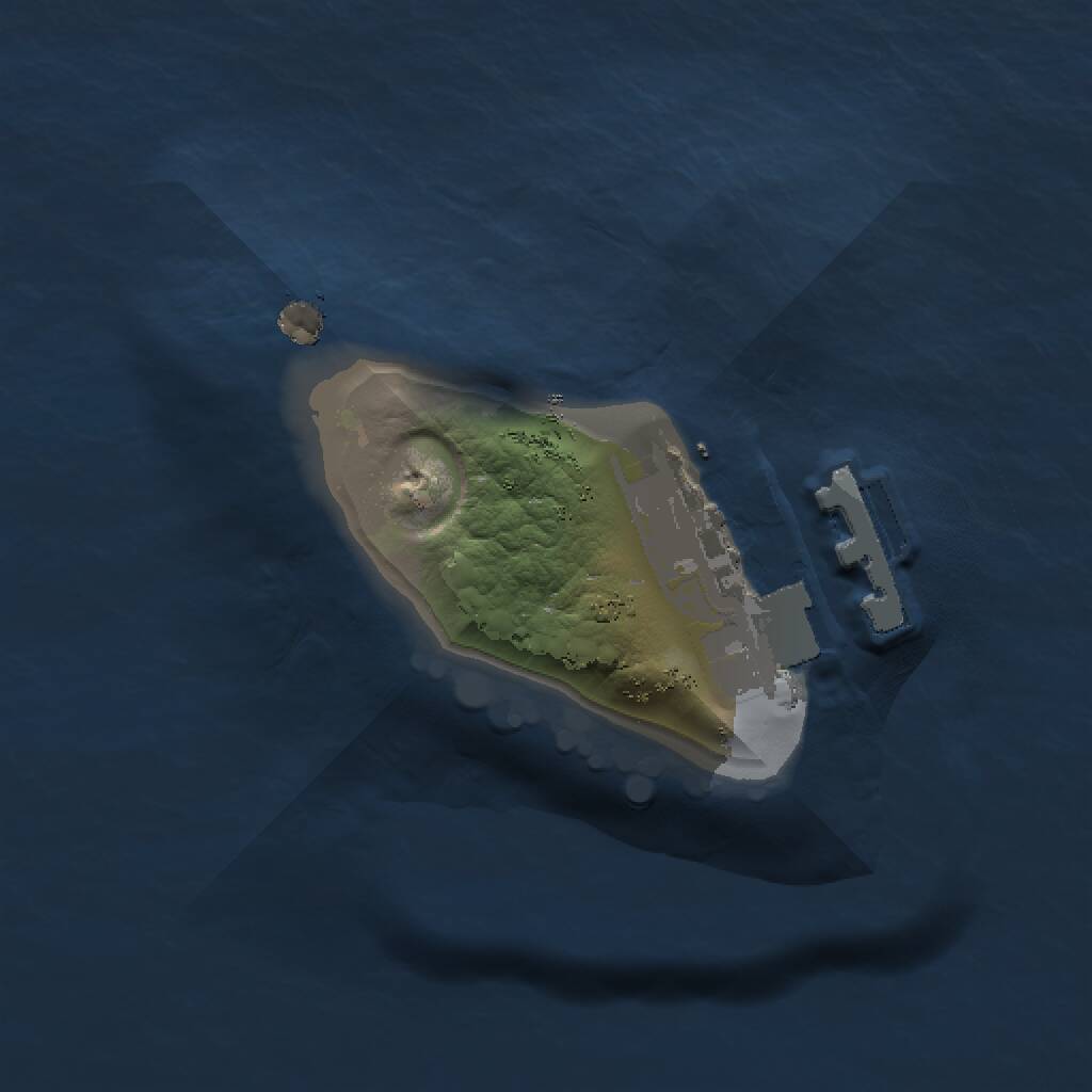Rust Map: Procedural Map, Size: 1000, Seed: 744421679, 2 Monuments