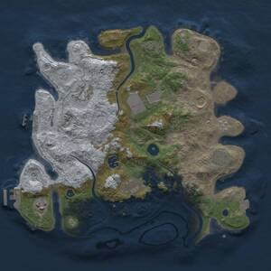 Thumbnail Rust Map: Procedural Map, Size: 3500, Seed: 665466588, 14 Monuments