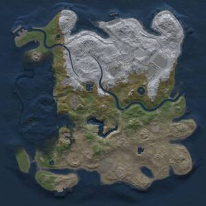 Thumbnail Rust Map: Procedural Map, Size: 4000, Seed: 2469929, 15 Monuments