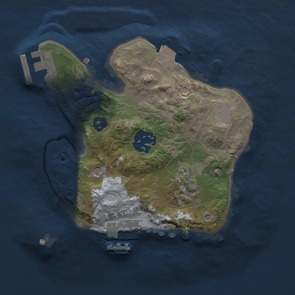 Rust Map: Procedural Map, Size: 2000, Seed: 906238863, 6 Monuments