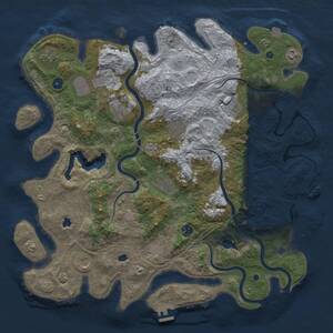 Thumbnail Rust Map: Procedural Map, Size: 4500, Seed: 407082779, 17 Monuments