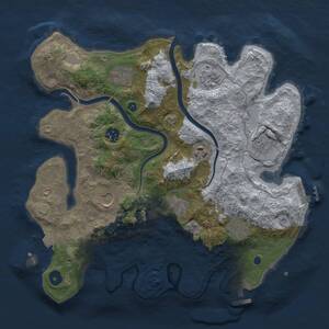 Thumbnail Rust Map: Procedural Map, Size: 3500, Seed: 2602191, 15 Monuments