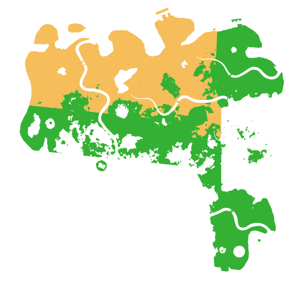 Biome Rust Map: Procedural Map, Size: 4500, Seed: 251125