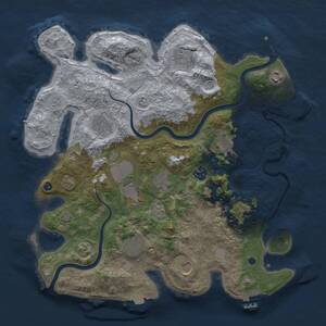 Thumbnail Rust Map: Procedural Map, Size: 3750, Seed: 350601, 16 Monuments