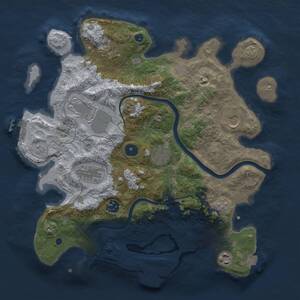 Thumbnail Rust Map: Procedural Map, Size: 3544, Seed: 1967998116, 14 Monuments
