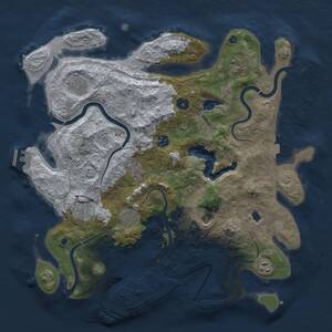 Thumbnail Rust Map: Procedural Map, Size: 4050, Seed: 1463775905, 15 Monuments