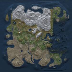 Thumbnail Rust Map: Procedural Map, Size: 4000, Seed: 996702878, 16 Monuments
