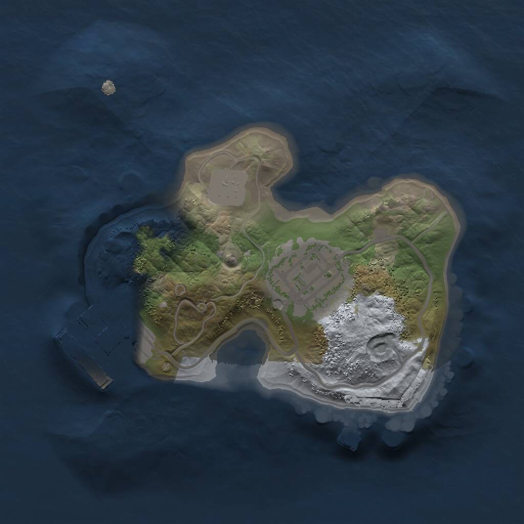 Rust Map: Procedural Map, Size: 1500, Seed: 2876573, 3 Monuments
