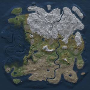 Thumbnail Rust Map: Procedural Map, Size: 4500, Seed: 1572525708, 17 Monuments