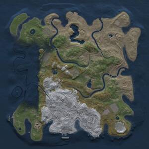 Thumbnail Rust Map: Procedural Map, Size: 4250, Seed: 2140983642, 17 Monuments