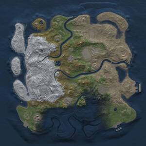 Thumbnail Rust Map: Procedural Map, Size: 3750, Seed: 1857284515, 13 Monuments