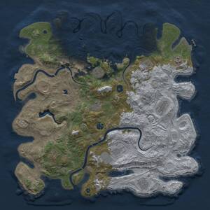 Thumbnail Rust Map: Procedural Map, Size: 4450, Seed: 628201747, 17 Monuments