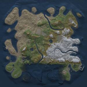 Thumbnail Rust Map: Procedural Map, Size: 3900, Seed: 459263145, 15 Monuments
