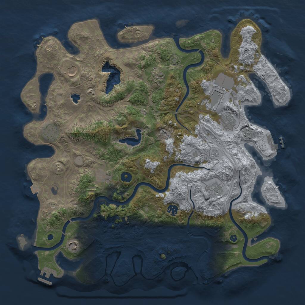 Rust Map: Procedural Map, Size: 4250, Seed: 39889109, 16 Monuments