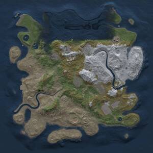 Thumbnail Rust Map: Procedural Map, Size: 3800, Seed: 45350576, 14 Monuments