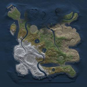 Thumbnail Rust Map: Procedural Map, Size: 2800, Seed: 689873330, 9 Monuments